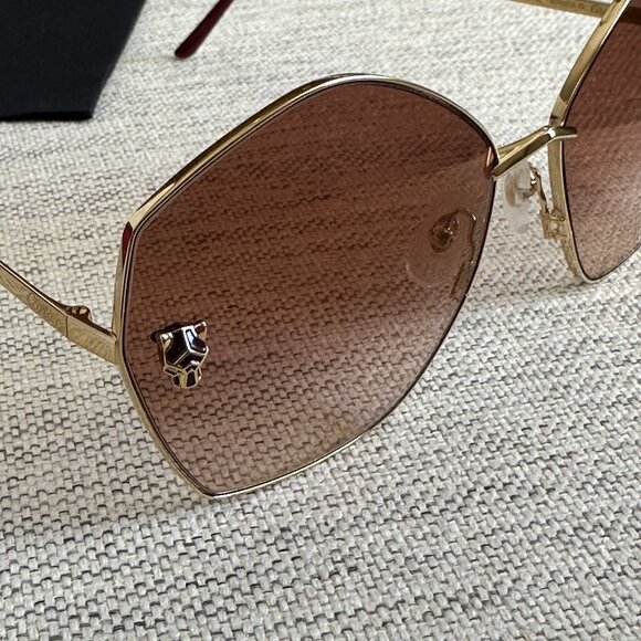 Cartier Eyewear Panthère de Cartier oversized sunglasses CT0356S-003 $1245 main image 8